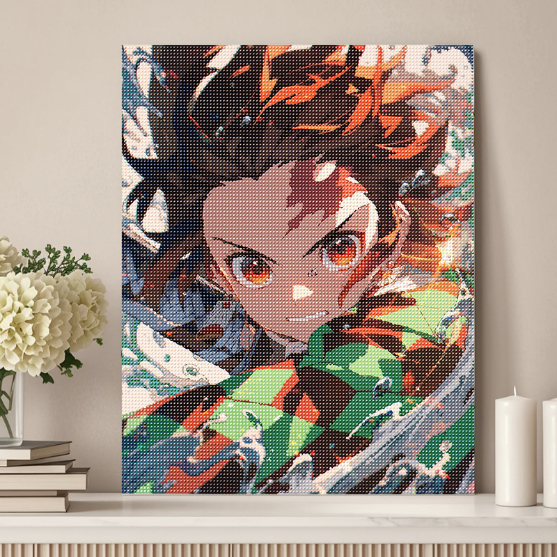 40*50 nueva serie de paisajes de animación transfronteriza pintura de diamantes niños adultos hechos a mano DIY con marco de pintura de diamantes en stock