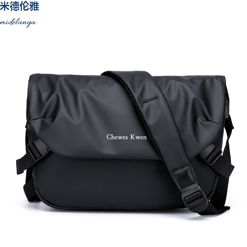 New men's unisex riding crossbody bag, trendy streetwear messenger bag, casual work-style small shoulder bag, backpack