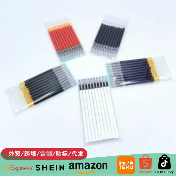 10 Packs Black Refill Large Capacity K35 Press Refill Red Blue Ink Blue Black Office Writing