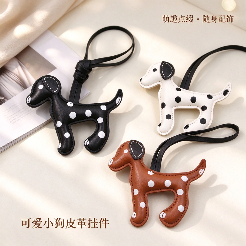 In-Stock Dalmatian Leather Keychain Pendant Cute Puppy Bag Charm Phone Chain Cartoon Animal Pendant In-Stock Dalmatian Leather Keychain Pendant Cute Puppy Bag Charm Phone Chain Cartoon Animal Pendant