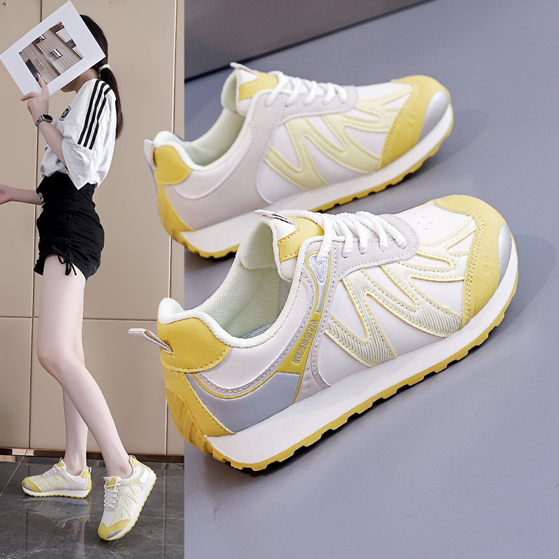 厚底增高德训鞋女2025秋季新款运动鞋复古拼色阿甘小白鞋女GT5386|undefined