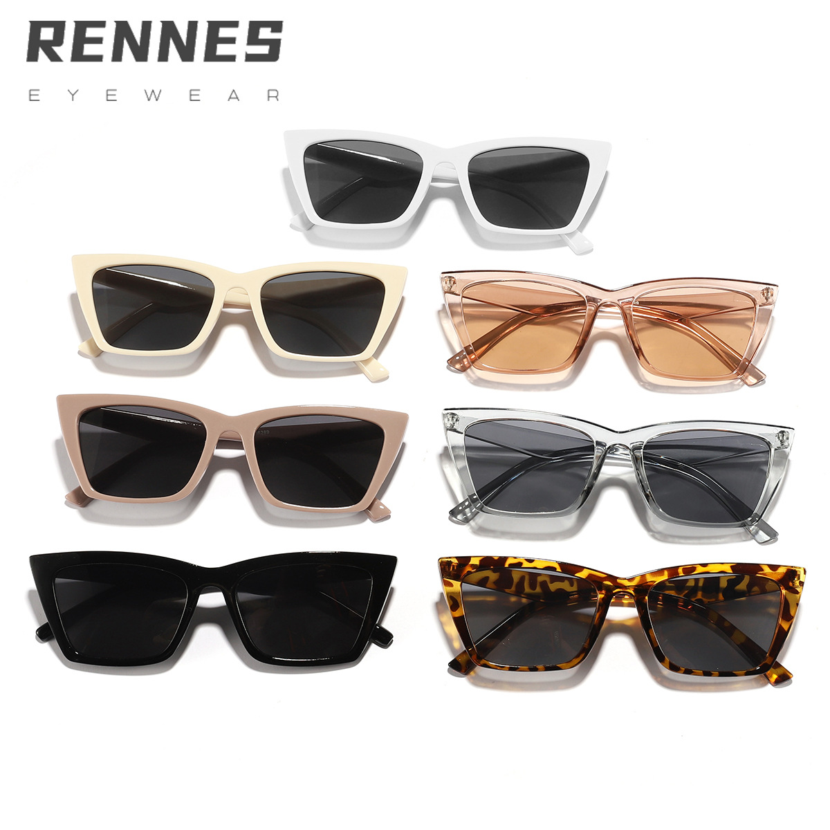 Nuevo europeo y americano gafas de sol moda las mujeres ojo de gato ins estilo moda UV400 sol protección retro sol