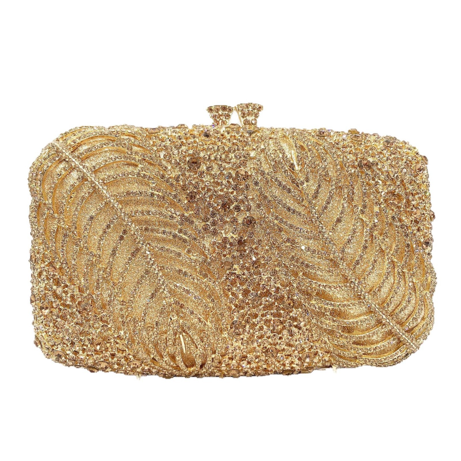 Seleccione estrictamente bolsas de cena de diamantes brillantes de lujo, bolsas de diamantes de mano europeas y americanas, bolsas de metal hueco de moda