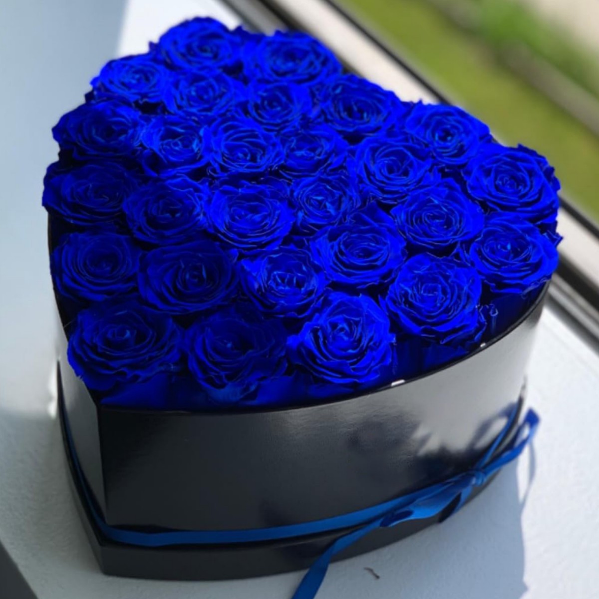 27송이 (블랙 박스 + 사파이어 블루 플라워)