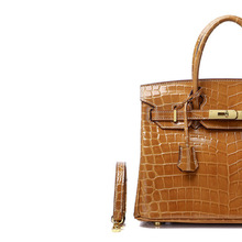 厂家直销欧美时尚鳄鱼纹真皮铂金包单肩斜跨牛皮女包手提包