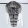 White + blue silver fox fur