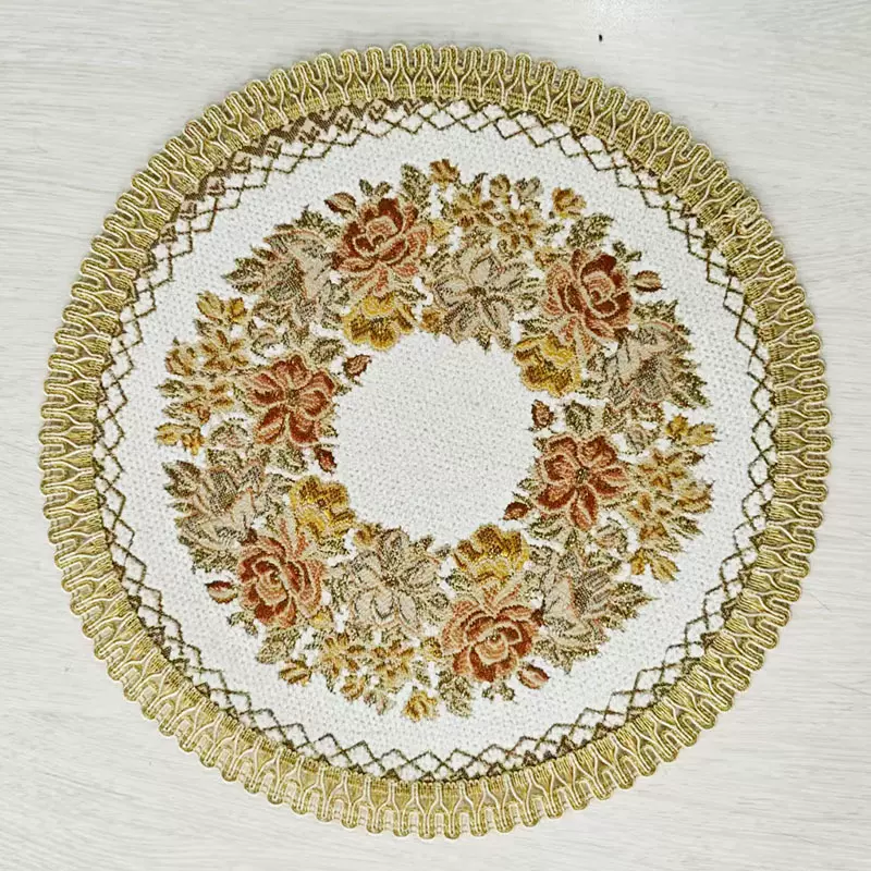 跨境欧式金银绣餐垫花瓶垫杯垫隔热垫茶杯垫桌垫烟灰缸垫子台灯垫
