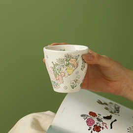 ZQ家居春日小兔客厅茶具套装家用陶瓷茶壶喝茶杯子高颜值