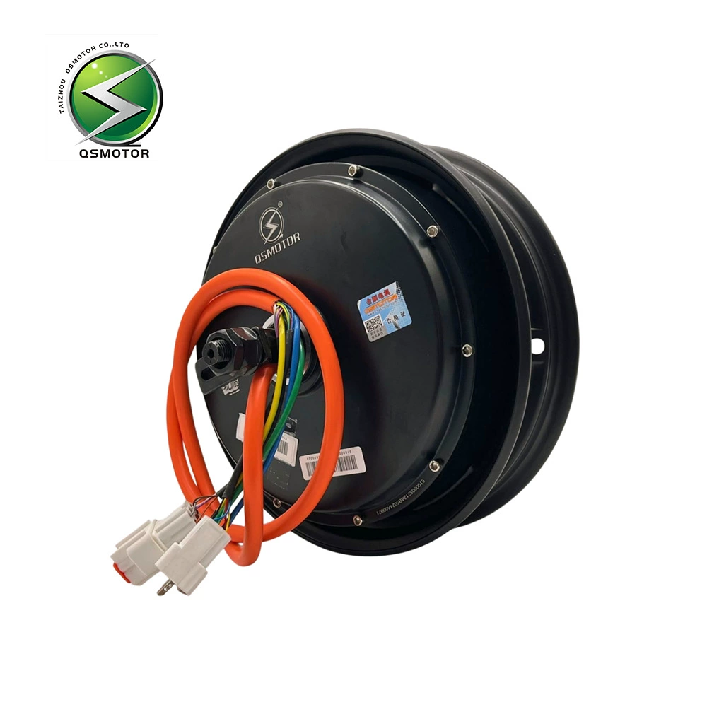 Оптический мотор‑колесо (QSMOTOR) 2000W45H 10″, двойной Холл, дисковый тормоз, 48–72В