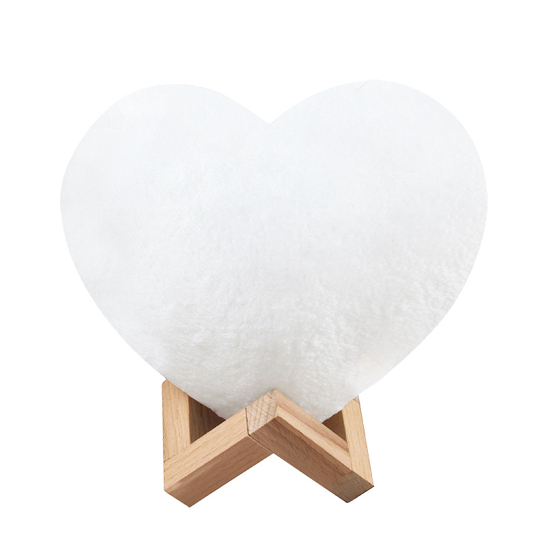 Venta al por mayor 3D impresión PLA amor noche luz internet celebridad transfronteriza regalo creativo día de san valentín en forma de corazón luz de luna