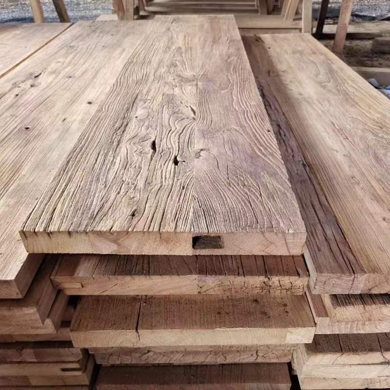 Elm Wood Panels, Old Elm Wood Door Panels, Household Wooden Stair Treads, Solid Wood Decoration Panels, Distressed Bar Counter Tops