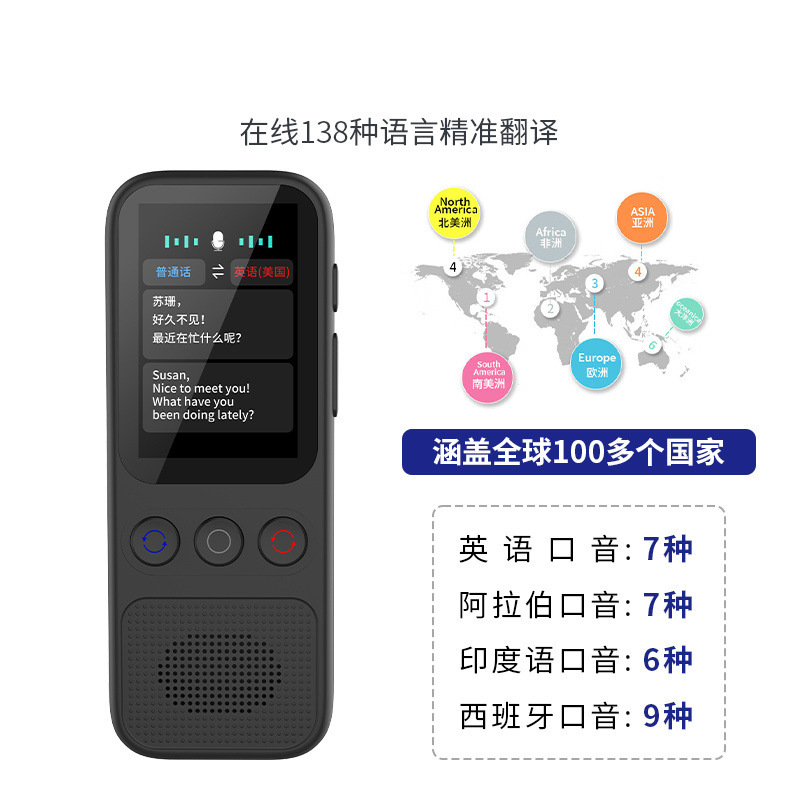 スマートオフライン翻訳機、旅行用、リアルタイム多言語英語音声、写真撮影、同時翻訳、スマート翻訳|undefined