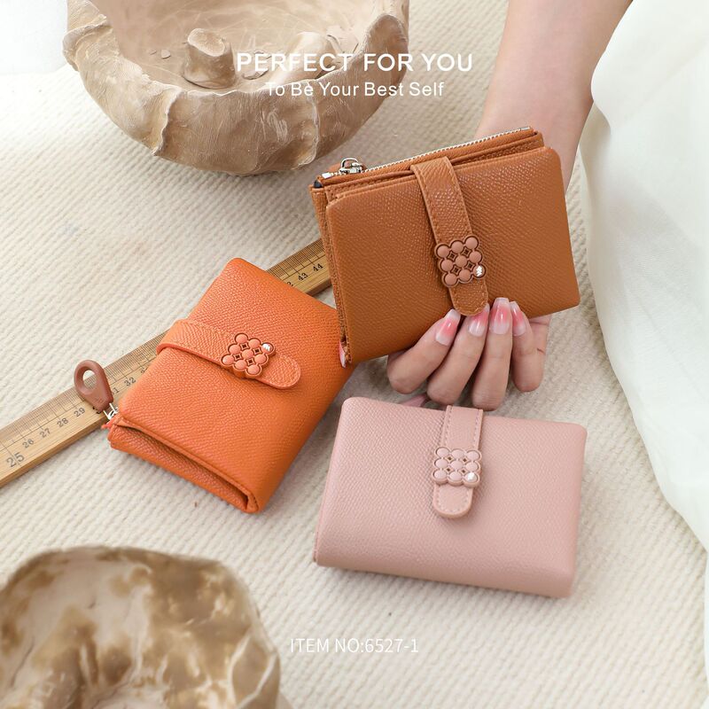 Korean New High-Looking Women's Wallet Pu 80% off Wallet Buckle Large Capacity Clutch Bag Trendyy Mini Coin Purse