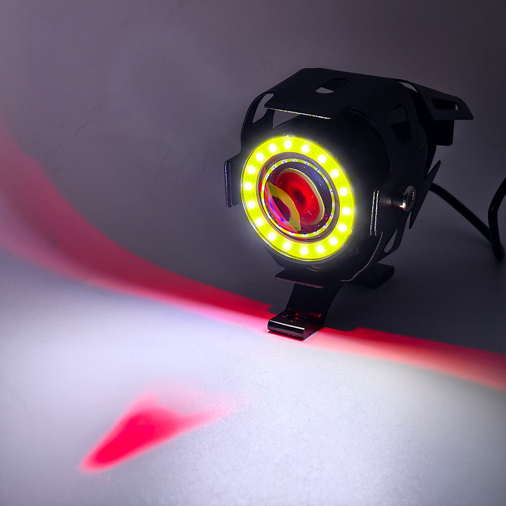 Motorcycle External Led Spotlight, Flashing Laser Cannon, Mini U7 Angel Eye, Super Bright Headlight, Electric Vehicle Modification