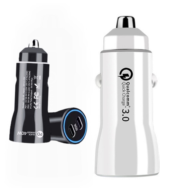 Car Charger PD car charger 38W New QC3.0 dual usb fast charge flash charge type-c car charger