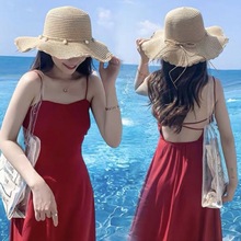 帽子夏季防晒女沙滩帽韩版礼帽百搭可折叠度假出游