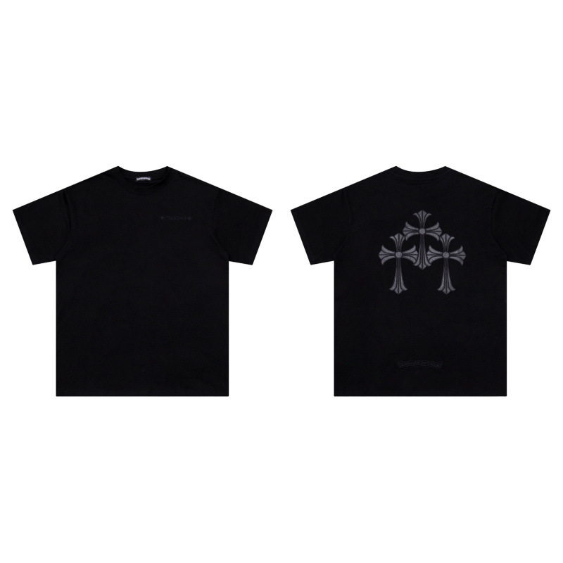クローバーTシャツのクロスボーダーハイバージョン、ゆったりとしたトレンディなクローバークロスプリント、男女カップル同じスタイルの半袖|undefined