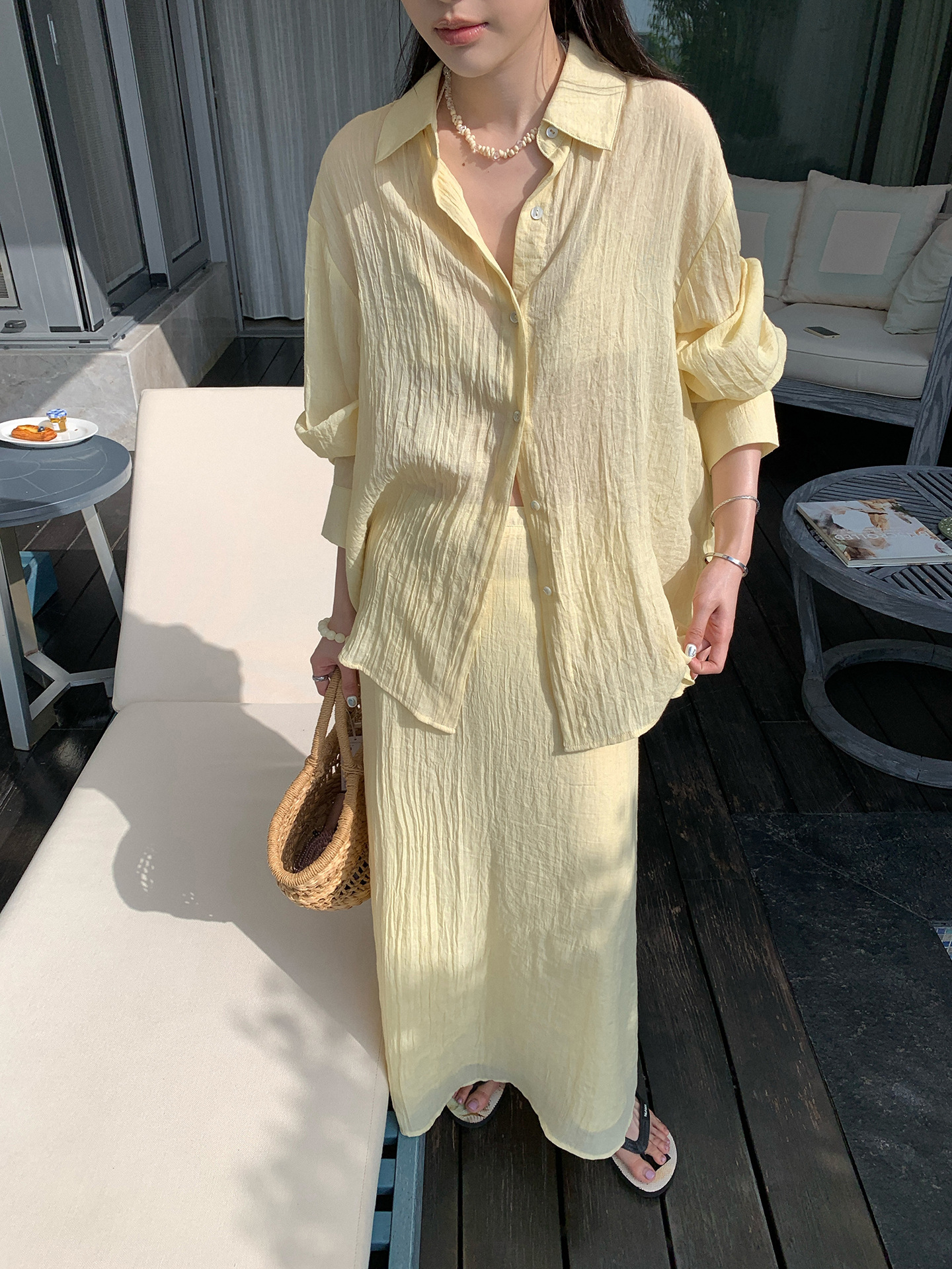 夢DT ETOLIE麻感日焼け止めシャツ上着女性長袖シャツカジュアル風百合軽薄エアコンシャツ