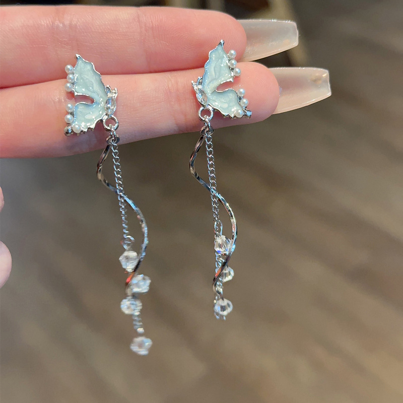 2024. aasta uus liblikatega tutt naistele, kerge luksus, nišikujundus, tipptasemel mitmekülgne, superhaldjas ja kõrvarõngad_voghion.com