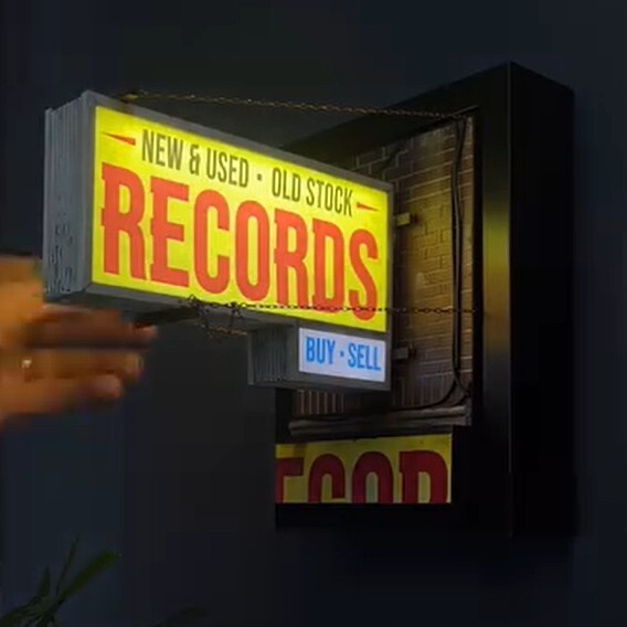 在庫あり 跨境独立型サイト Amazon 新商品 壁掛け照明装飾品 RECORDS フロント装飾ライト 吊り下げ飾り|undefined