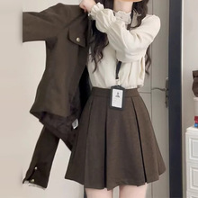 2025夏天新款小香风连衣裙子女春秋季韩系小个子穿搭一整套装短裙