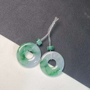Emerald earrings green donut earrings emerald earrings water run ice through a generation of hair