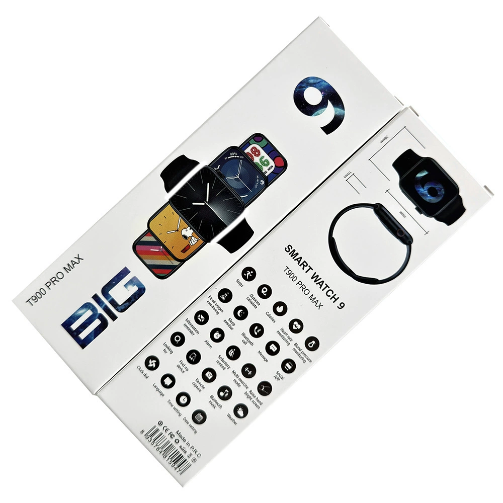 Умные часы T900 ProMax, Bluetooth, мониторинг пульса и артериального давления, экраны 1.73/1.83 дюйма