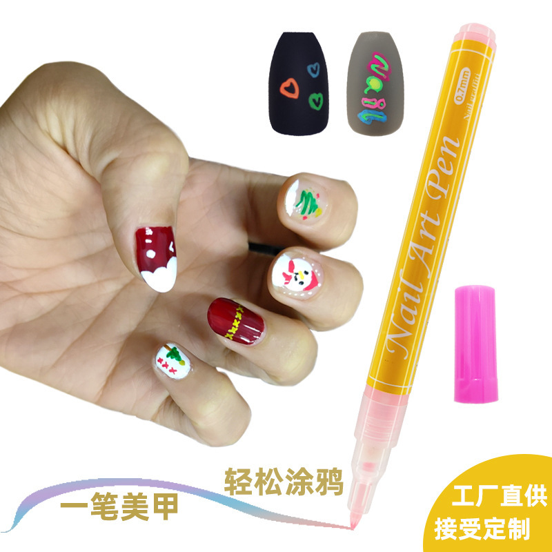 Cross-Border Acrylic Nail Art Pen DIY Nail Graffiti Painting Colorful Nail Art Drawing Marker Pen Nail Art Pen Cross-Border Acrylic Nail Art Pen DIY Nail Graffiti Painting Colorful Nail Art Drawing Marker Pen Nail Art Pen