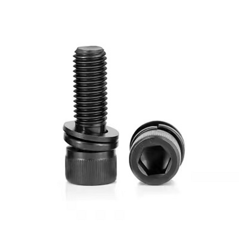 12.9级 杯头内六角三组合螺丝 圆柱头内六角机螺钉平弹垫组合螺丝