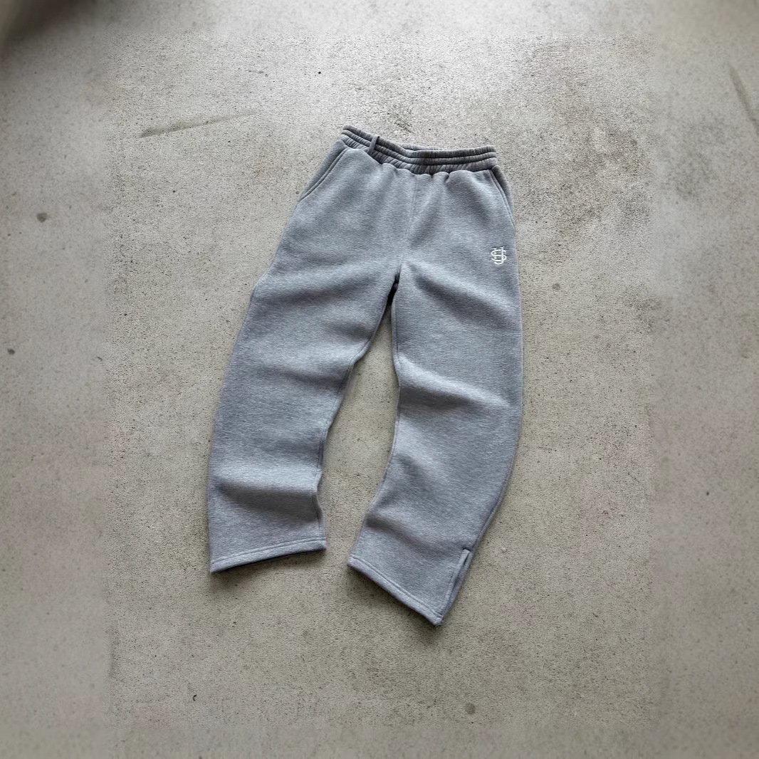 Cross-border European and American retro Y2K street style hip-hop casual elastic waist zipper loose embroidered sports casual pants