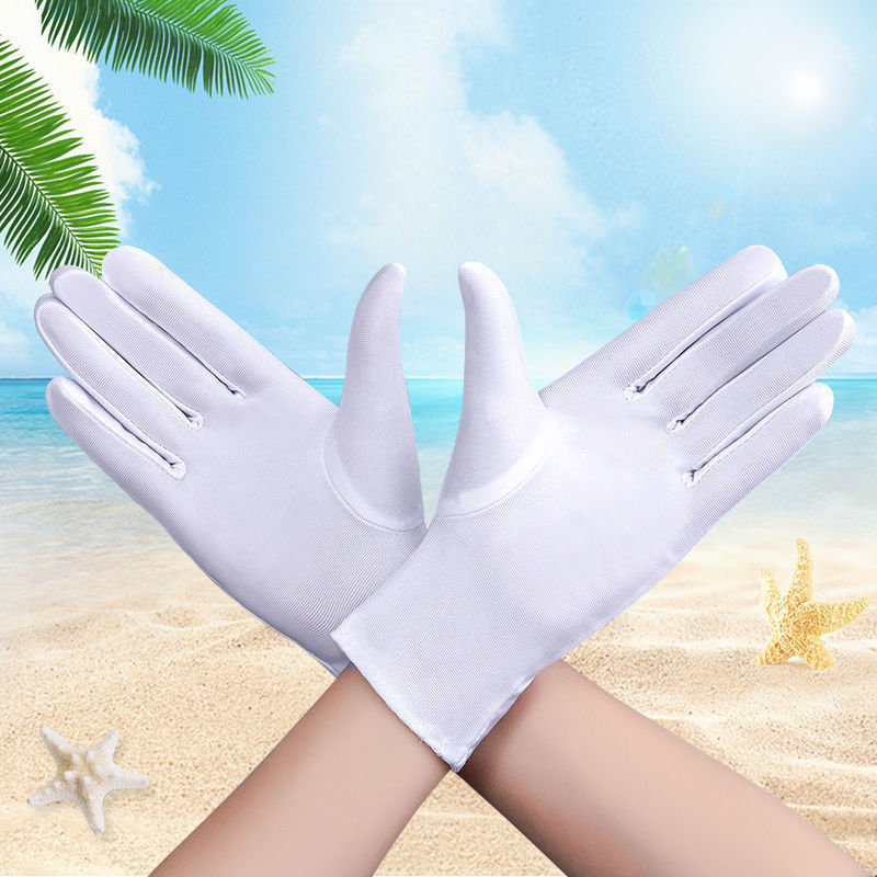 [Pelo de la generación] guantes de medio dedo para mujer verano protección solar delgada primavera y otoño conducción pesca manicura guantes de recolección de té