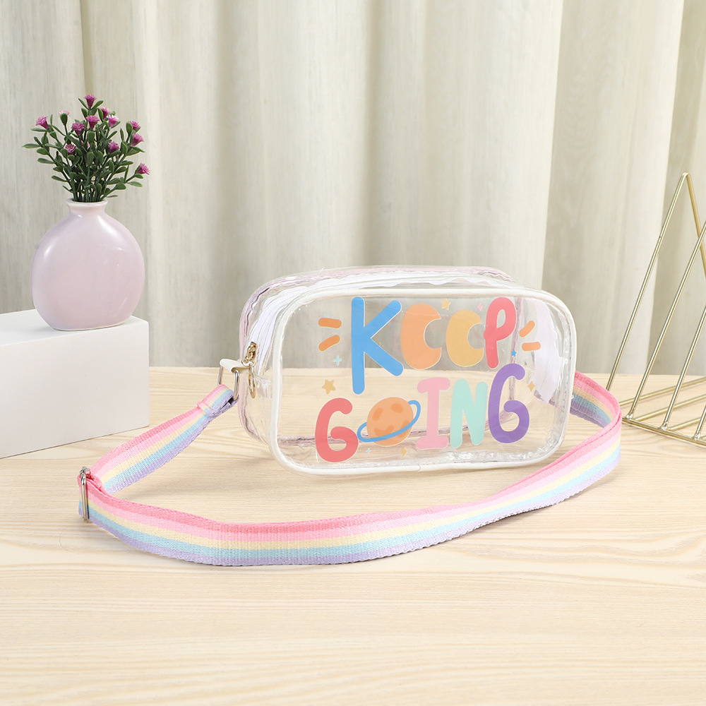 Yama bolsa de maquillaje transparente bolsa de almacenamiento de viaje del aeropuerto patrón de arena transparente bolsa de playa alta capacidad de aire