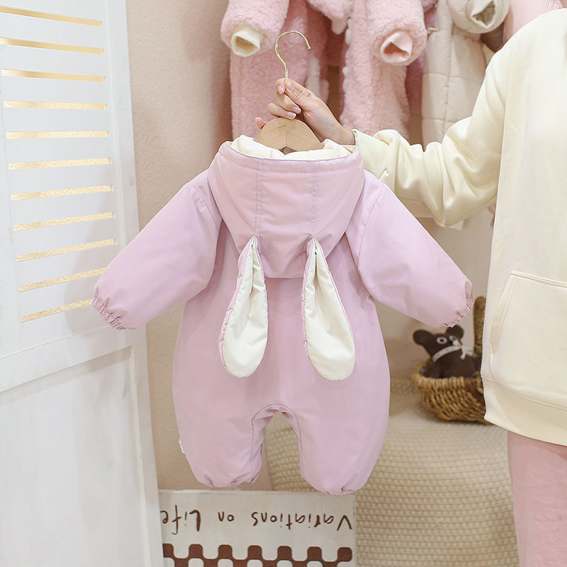 BABY GIRLS BABYS COTTON-PADDED 재킷 겨울 점프 수트 두꺼운 코튼 패딩 의류 겨울면 패딩 의류 겨울 옷 외출 의류 등반