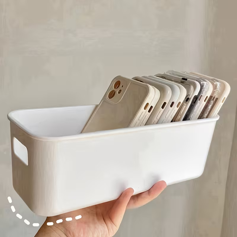 跨境专供桌面收纳盒化妆品零食收纳筐家用浴室厨房抽屉整理储物盒