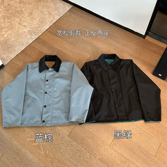 25秋季新款女士简约日常潮流两面宽松休闲无蜡夹克外套0808q8