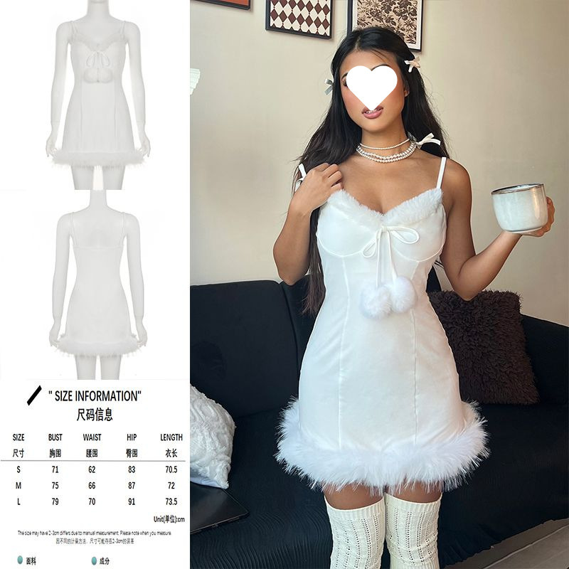 IAMSURE 【フレンチドレス】サスペンダーワンピース レディース サマーショートスカート # ロマンチックなドレス # ホットガールAラインスカート|undefined