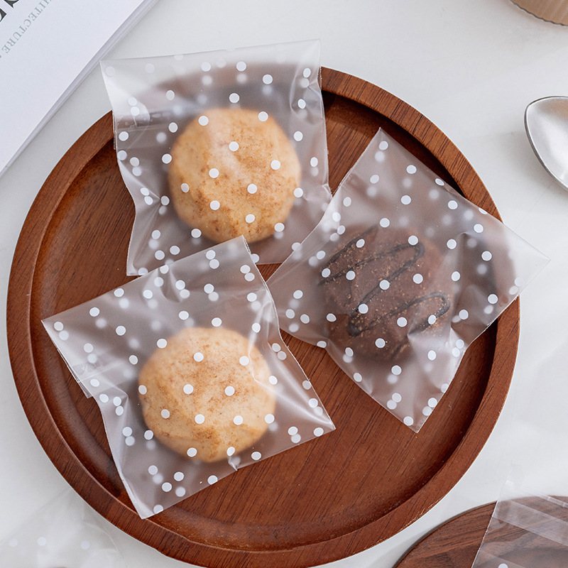 Bolsa de embalaje crujiente de copo de nieve de dibujos animados lindo transparente Bolsa autoadhesiva autoadhesiva Galletas horneadas Bolsa de embalaje pequeña individual