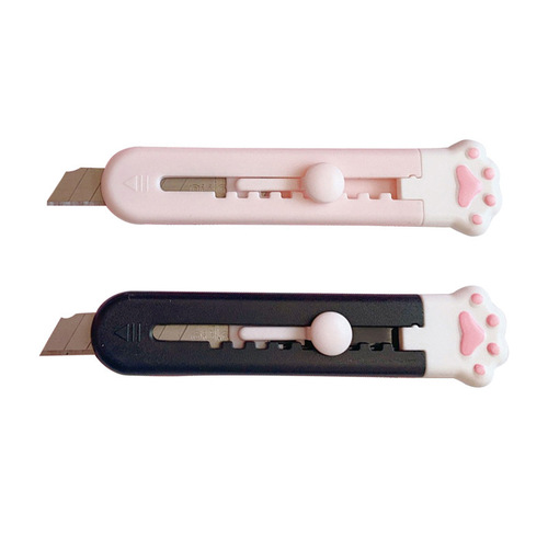 Mini Portable Cat Paw Craft Knife Unboxing Small Knife Paper Cutting Knife Wallpaper Knife Handmade Knife Student Multi-use Cute