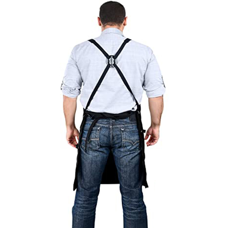 Comercio exterior delantal de lona gruesa logotipo personalizado multi-bolsillo carpintería electricista panadero ropa de trabajo jardinería delantal al por mayor