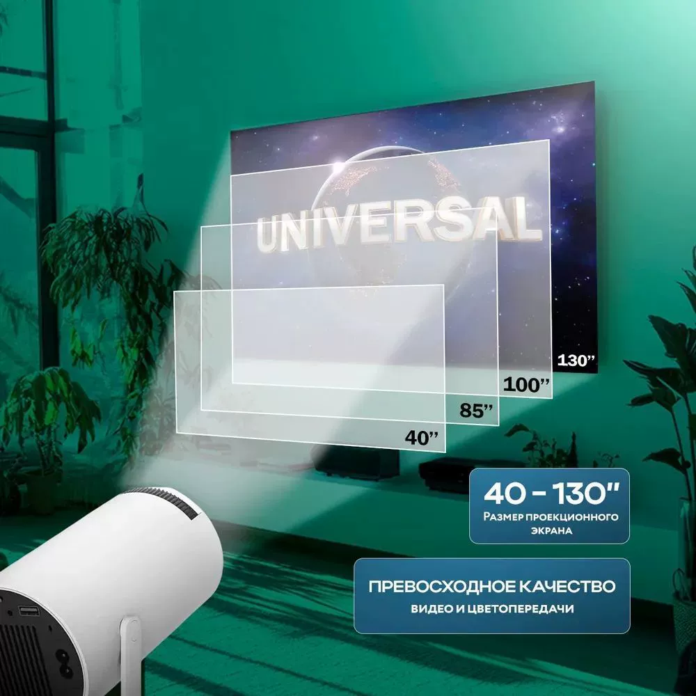 Cross-border hot selling same-screen projector with Youtube software for wireless projection