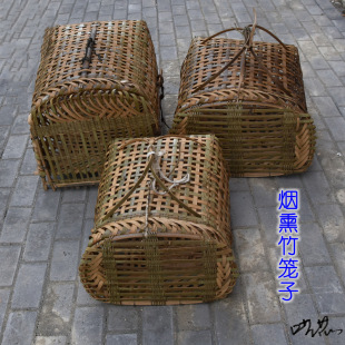 鸡笼竹编竹制品媒笼养殖七彩山鸡小鸡农村观赏养殖笼户外加粗喜庆-阿里巴巴