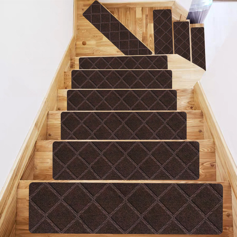 Alfombrillas autoadhesivas sin pegamento Amazon TPR para escaleras, alfombrillas con relieve de cobertura completa, lavables y recortables