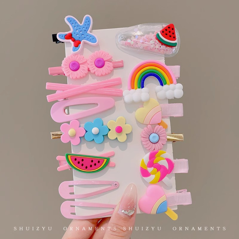 Horquilla de los niños bebé no duele el abrigo del pelo flequillos rotos horquilla tocado niña bebé clip pelo accesorios