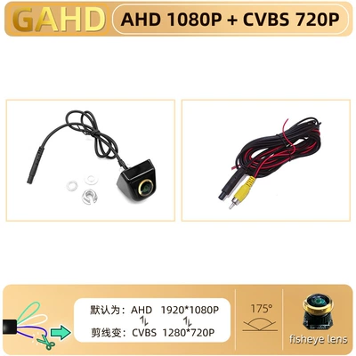Reversing Camera Korean-Style 360-Degree — Vehicle camera - black-korean-style-ahd-1080pcvbs-gold-fisheye-lens