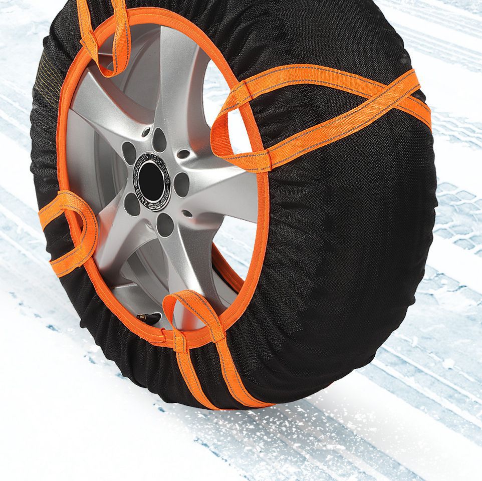 Portable car tire anti-slip socks wear-resistant polyester mesh cloth tire cover winter snow anti-slip sleeve tire socks
