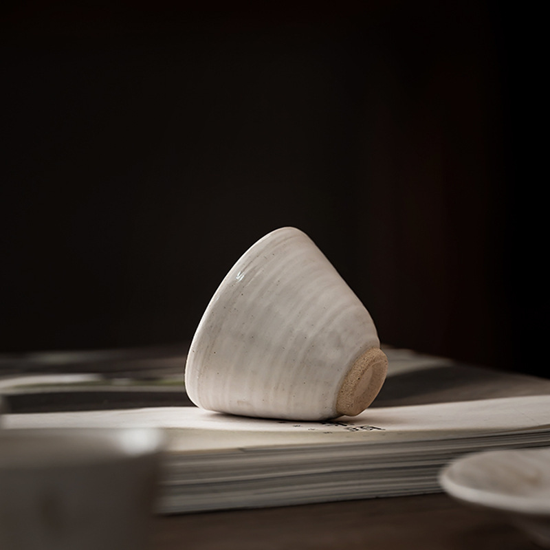 Powdery Coarse Pottery Tea Cup Single Cup Household Living Room Tea Cup Tea Small Wine Cup Tea Tasting Cup Single Small Tea Bowl