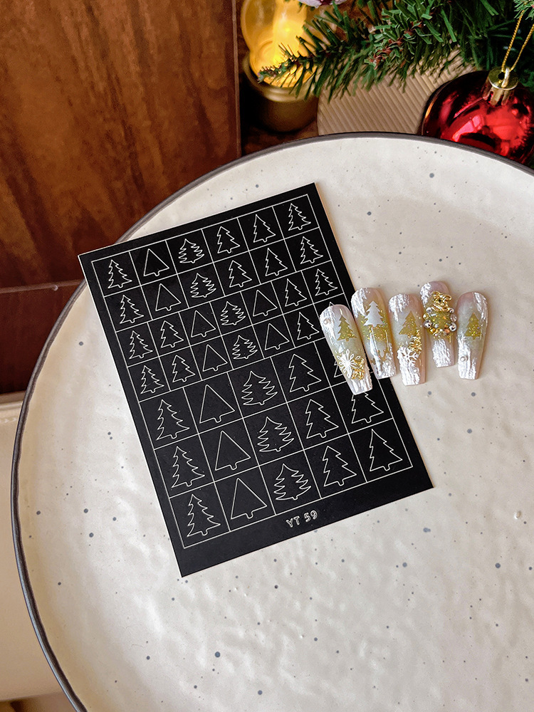 크리스마스 트리 중공 스티커 (YT-59)