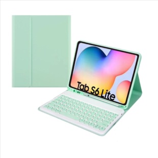 For Samsung A9Plus Bluetooth Keyboard Protective Cover S9FE Round Key Cap P610 Magnetic Split S8 Pen Slot Leather Cover