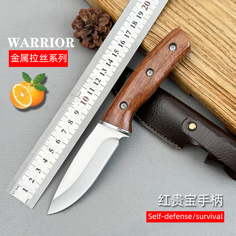 Cuchillos para exteriores Cuchillo recto para acampar Cuchillo de supervivencia y defensa personal Cuchillo portátil Cuchillo afilado Cuchillo multifuncional para frutas Cuchillo para exteriores