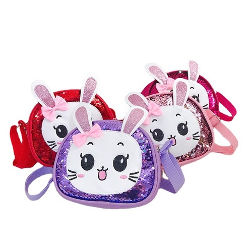 The new kids lucky bagsequins children package private fashion sequined single shoulder bag cartoon rabbit princess his parcel